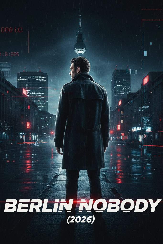 Berlin Nobody 2026 Filmcover – moderner Action-Thriller in Berlin mit Crime- und Politik-Atmosphäre für IPTV 2026